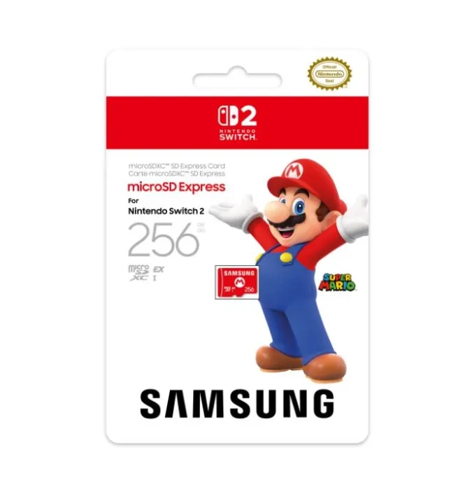 Nintendo switch 2 microSD expresskort 256 GB Samsung röd
