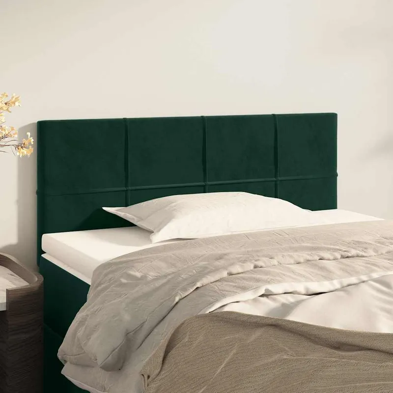 vidaXL Sänggavel mörkgrön 80x5x78/88 cm sammet (#8593)