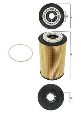 Oljefilter MAHLE OX 1028D