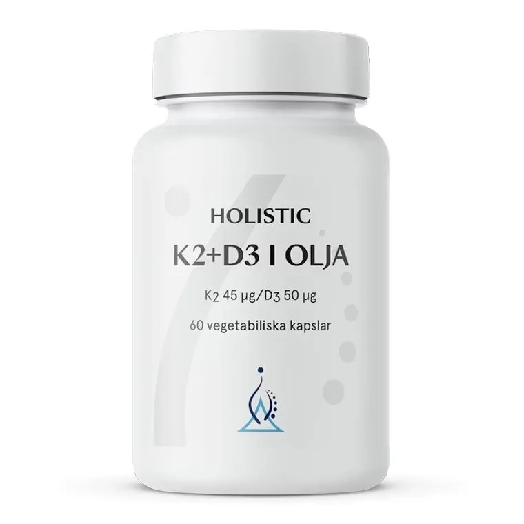 Holistic K2+D3 i olja, 60 vegetabiliska kapslar 60 st