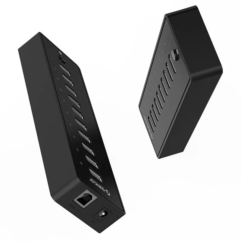 Hub 10w1 Orico 10 x USB 2.0 - Svart