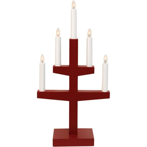 Ljusstake Trapp Röd 24x46x9cm