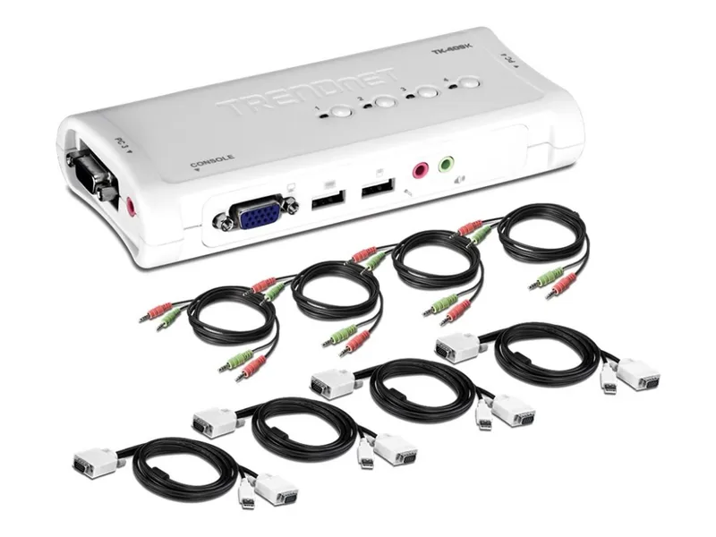 TRENDnet 4-Port USB KVM-omkopplare TK-409K