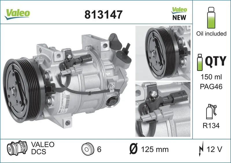 AC-kompressor VALEO 813147