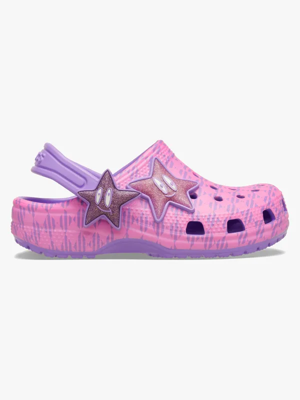 Crocs Classic Plaid and Stars Kids Tofflor, Purple Bolt/Pink Punch, 22-23