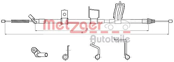 METZGER 17.0326 Handbromsvajer