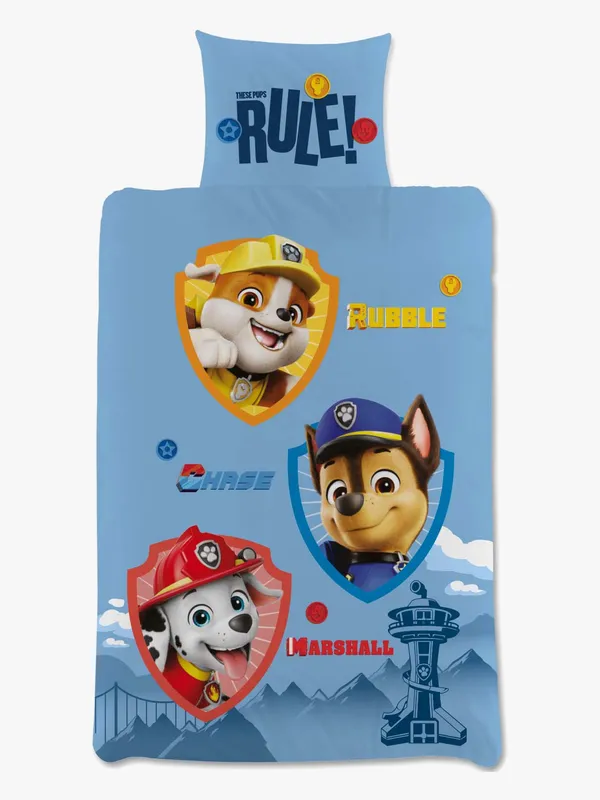 Paw Patrol Bäddset Junior Blått 120x160cm - Paw Patrol - Leksaksaffären