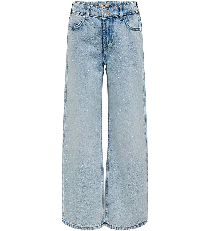 Kids Only Jeans – KogCobain – Light Blue Denim m. Strass