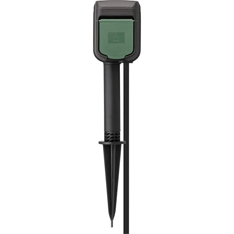 brennenstuhl®Connect WIFI smart utomhusuttag 2-vägs / smart utomhusuttag IP44 med jordspets och monteringsplatta