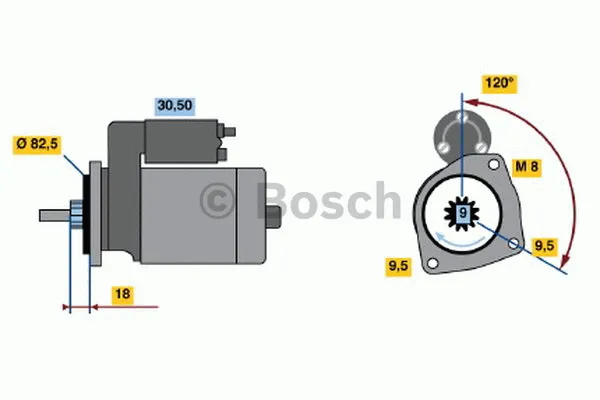 BOSCH 0 986 015 320 Startmotor