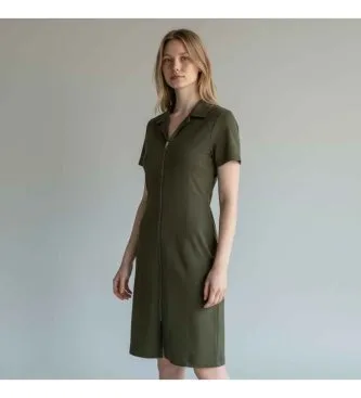 G-Star för kvinnor. D28665-E406-995 Soft Sculpt Fit Flare klänning grön (33/32), Casual, Viskos, Kort ärm