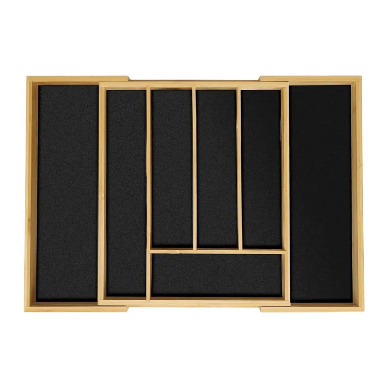 Bestickbricka för lådor - Justerbar bambu & MDF