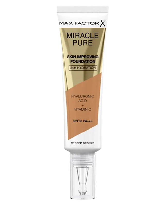 Max Factor Miracle Pure Skin Improving Foundation 82 Deep Bronze