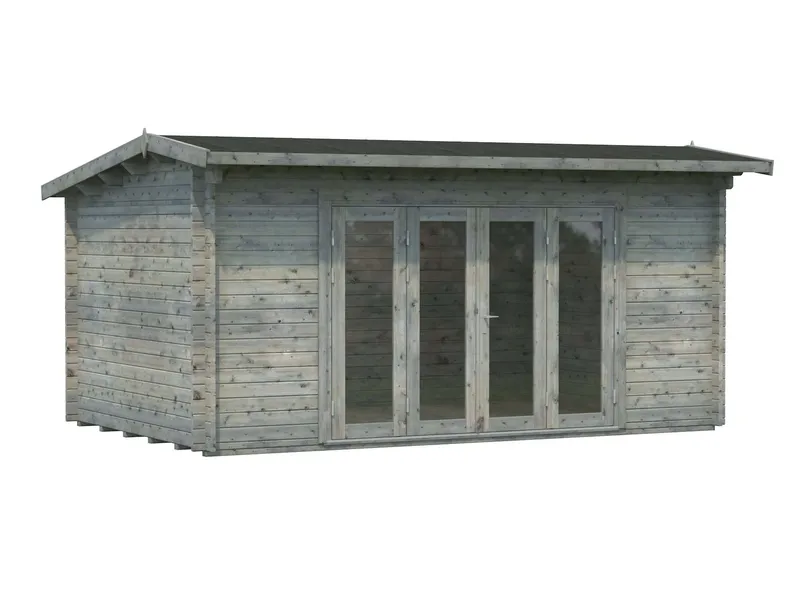 Palmako Ines Stuga 14,4 m²/inv. 13,7 m², grå impregnerad