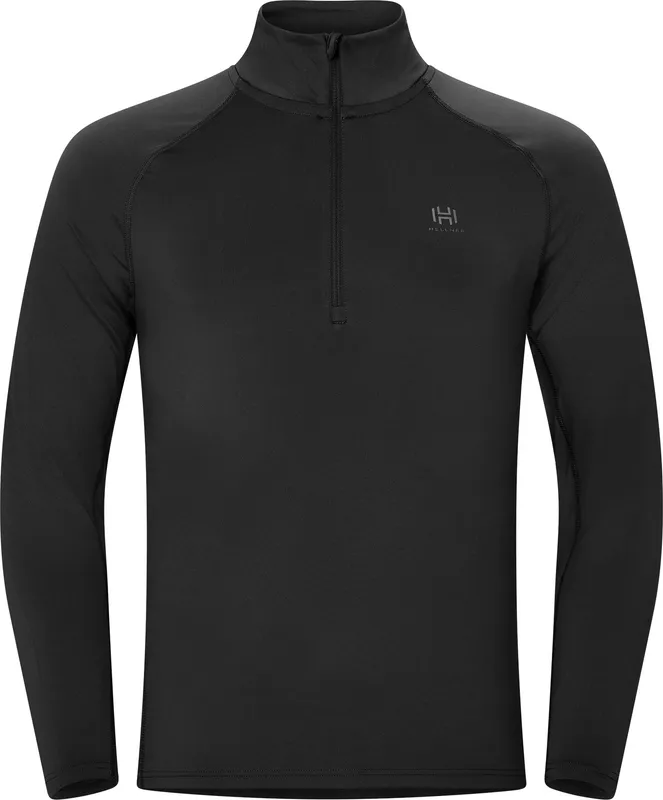 Hellner Men’s Core Running Halfzip LS Tee Black Beauty (#7105)