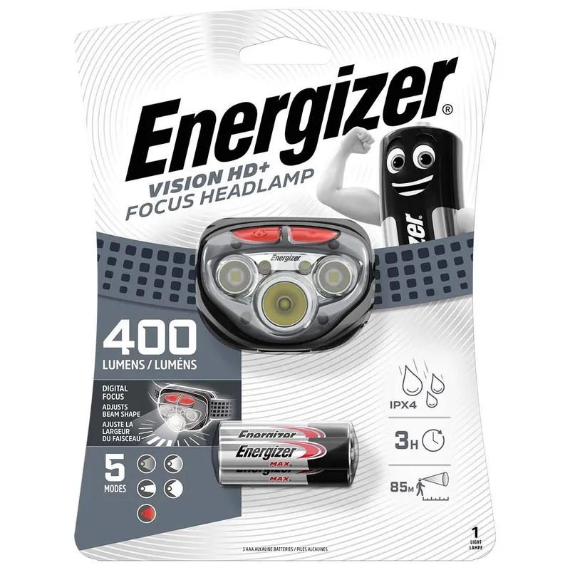 Energizer Vision HD + Focus Pannlampa 400 lm, vattentät, med batterier