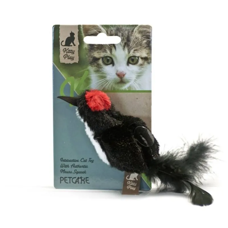 Kitty Play Squeaking Black Bird