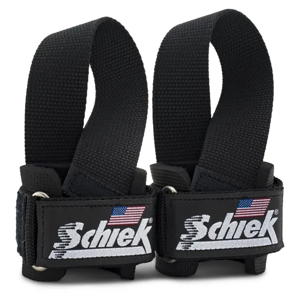 Schiek Power Lifting Straps, One size, Black