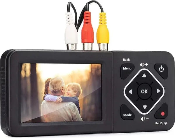 Video till digital omvandlare 3,5″ skärm VCR, VHS , AV, RCA, Hi8, Camcorder, DVD, Gaming Systems