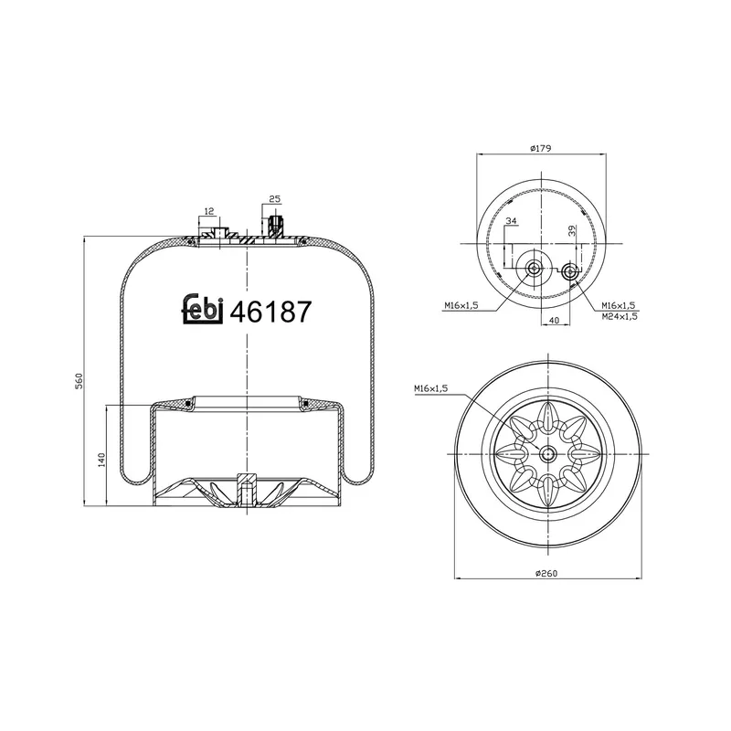 Luftbälg FEBI BILSTEIN 46187
