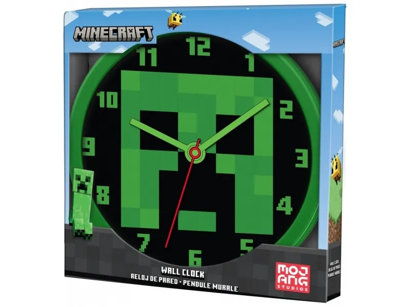 Kids Euroswan väggklocka Minecraft MIN3018 25 cm