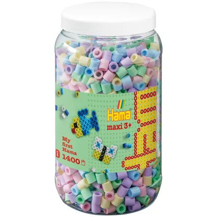 Hama Maxi Pärlor – 1400 st. I Hink – Mix 52