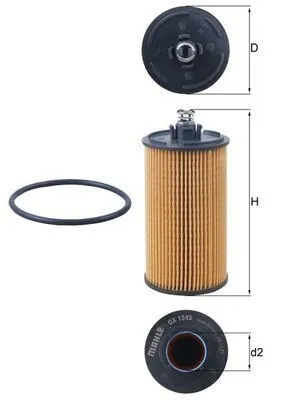 Oljefilter MAHLE OX 1245D