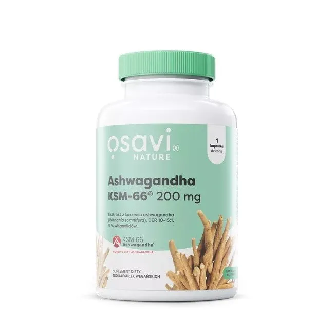 Osavi – Ashwagandha KSM-66, 200 mg, 180 kapslar