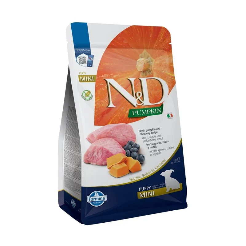 Farmina N&D Pumpkin Mini Puppy - torrfoder för hund - 2,5 kg