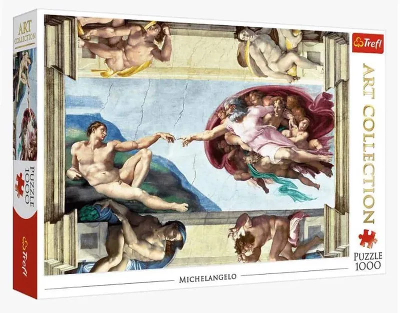 Pussel – Michelangelo: Adams skapelse 1000 Bitar