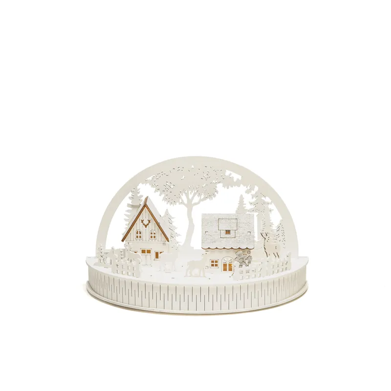 Konstsmide 3280-210 Siluettlampa hus och snögubbe