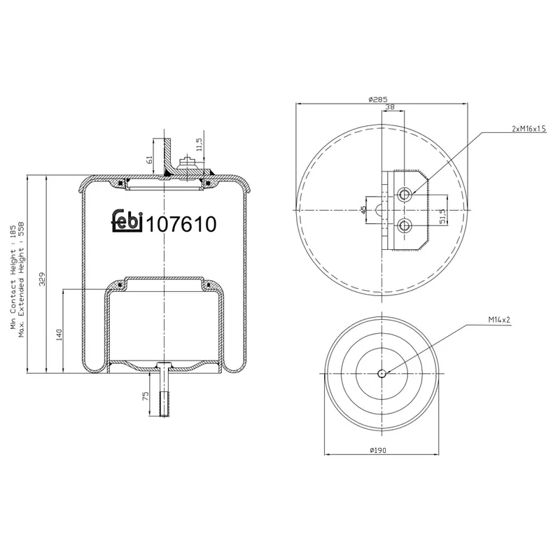 Luftbälg FEBI BILSTEIN 107610