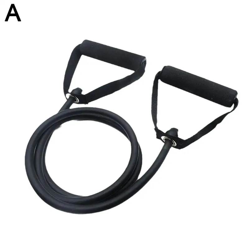 Motståndsband med 5 nivåer med handtag Yogadragrep Elastiskt Fitness Träningsträband för hemmaträning Styrketräning G7A3 China svart