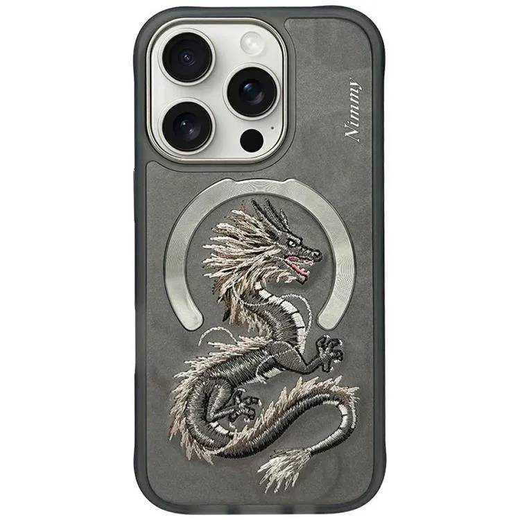 Nimmy Mobilskal till iPhone 16 Pro MagSafe Dragon – Grå