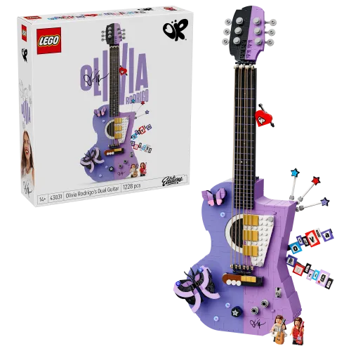 Olivia Rodrigos tvåfärgade gitarr LEGO® Editions Music (43031)