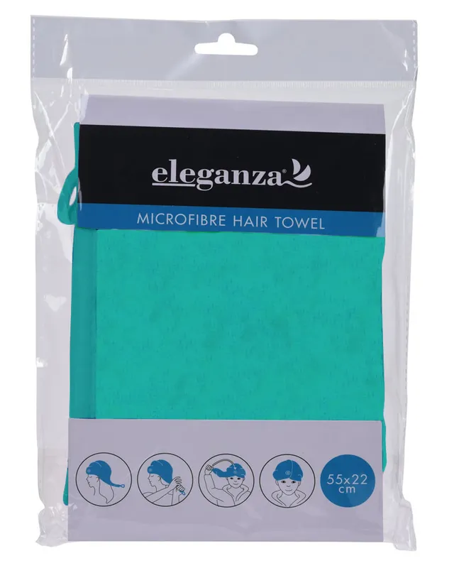 Eleganza Microfibre Hair Towel Purple