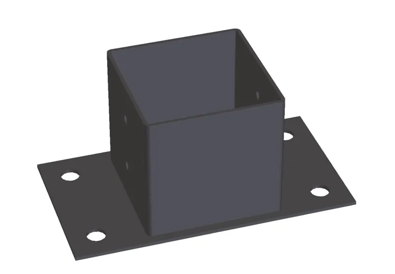STOLPSKO SVART 71X71X150MM | Beijerbygg Byggmaterial