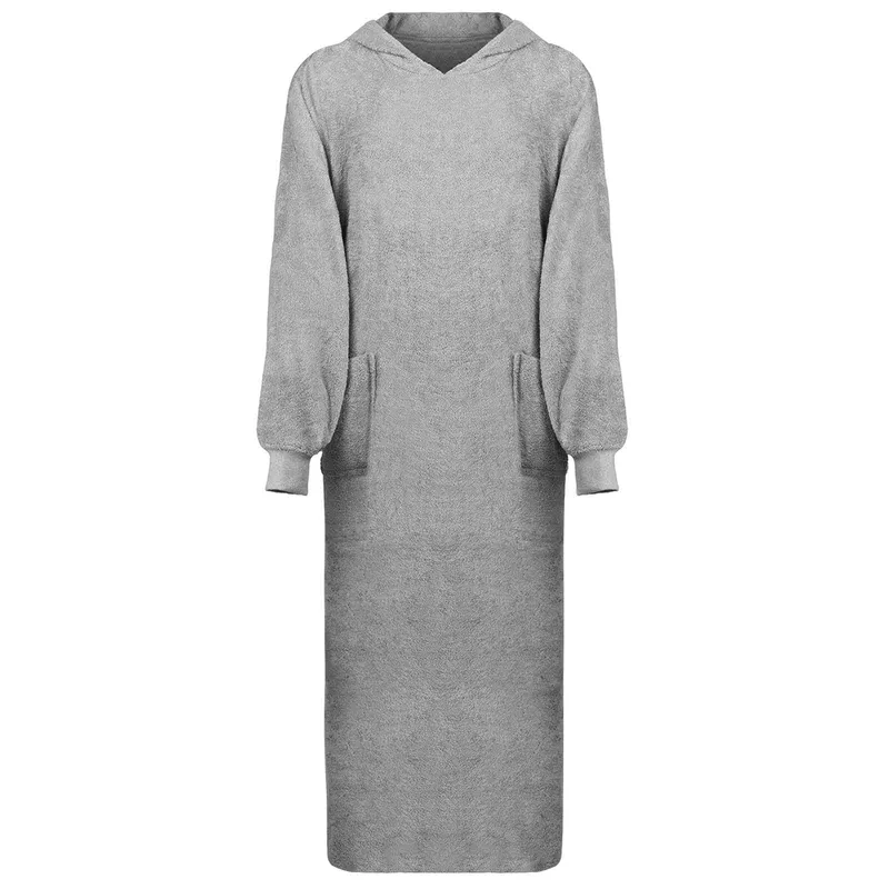 vidaXL Filt-hoodie KINN Grå XXL Bomull