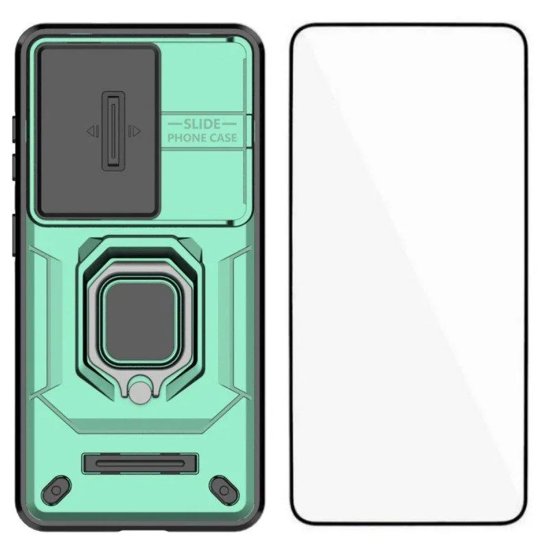 WANLONFENG Mobilskal för Samsung Galaxy S26 PC + TPU Kickstand – Grön (#0922)