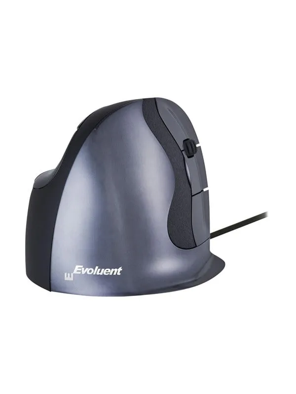 Bakker Elkhuizen Evoluent D - mouse - USB - Vertical mouse - Optic - 6 knappar - Grå
