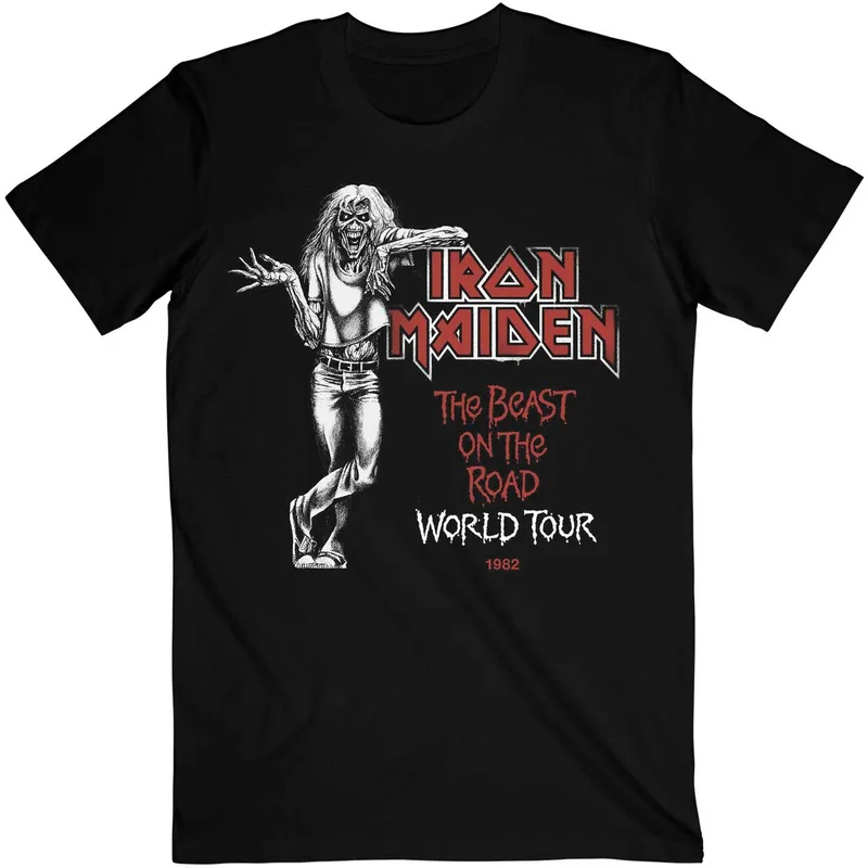 Iron Maiden Unisex T-Shirt: Beast Over Hammersmith World Tour ’82 (Medium)