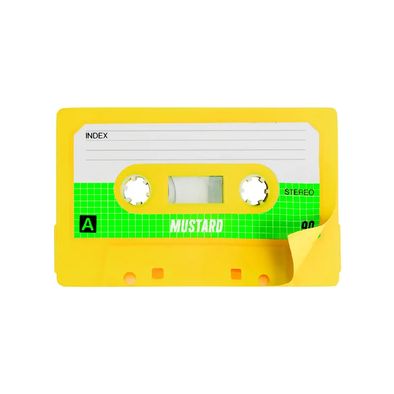 Mustard Cassette Sticky Notes