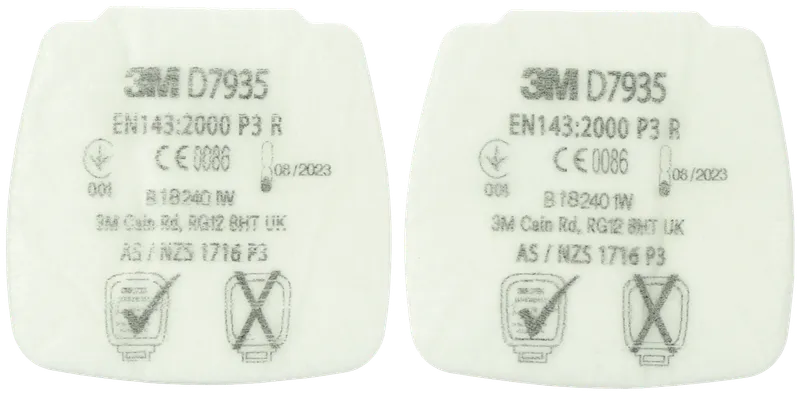 3M Secure Click D7925 Partikelfilter till 800-serien, 4-pack P2 R