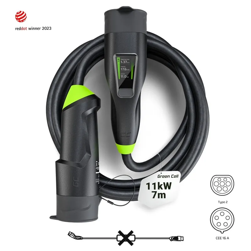 Green Cell GC Habu 11 kW - Mobil EV-laddare / wallbox 2-i-1