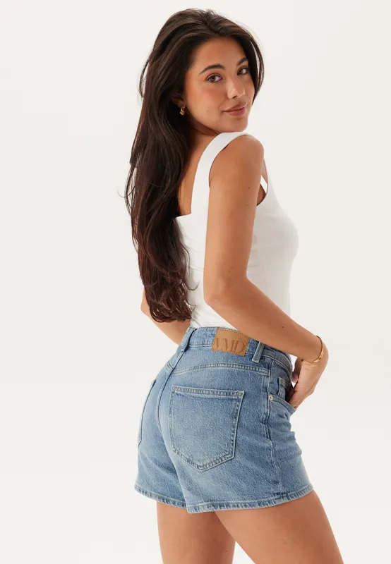 Vmtess mid rise short denim shorts (#0806)