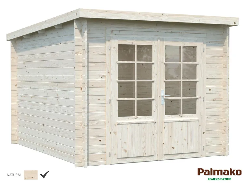 Palmako Ella Stuga 7,2 m²/inv. 6,9 m², utan golv, obehandlad