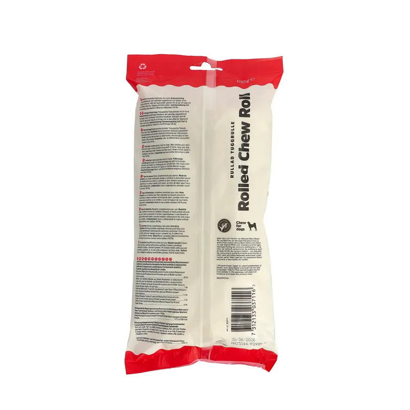 Dogman Tuggrulle rullad vit, M 2-pack