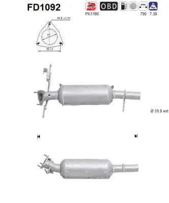 Partikelfilter (DPF) AS FD1092