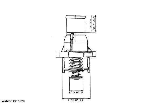Termostat, kylvätska WAHLER 4357.92D