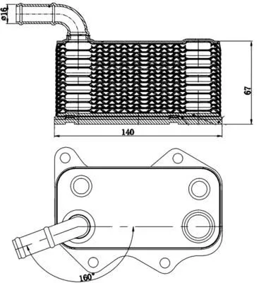 Oljekylare MAHLE CLC 174 000S